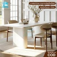 ราคา รับปกินข้าวกระเบื้องหินอ่อน โต๊ะรับประทานอาหาร หินสังเคราะห์ โต๊ะเขียนหนังสือ เนื้อหินอ่อนครีมขาว12mm ขาเหล็กy (56753557630)
