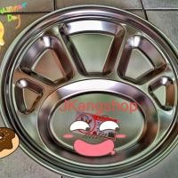 ราคา ถาดหลุม ถาดข้าวโรงเรียนสแตนเลส ขนาด32cm. (3531437749)