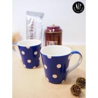 ราคา แก้ว polka dot สีน้ำเงิน (15140052)
