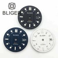 ราคา ▥ Bliger หน้าปัดนาฬิกา29มม./31มม., หน้าปัดสีขาวสีดำสีน้ำเงินลายคลื่นสีเขียวส่องสว่างใส่ได้กับ N (26430269114)