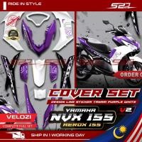 ราคา ชุดฝาครอบ VELOZI YAMAHA Coverset NVX155 NVX V2 VELOZI 41 Design Line สติกเกอร์ Tanam สีม่วงสีขาว Aerox 155 แถบ PNP (55656690070)
