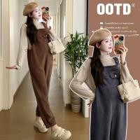 ราคา ชุดเอี๊ยมคนท้องใส่ด้านนอกฤดูใบไม้ผลิและฤดูใบไม้ร่วงชุดคลุมท้องกางเกงคนท้องแบบใหม่2024ผู้หญิงแฟชั่นฤดูใบไม้ร่วงหนาหลวมยืดสองชิ้น (29364199552)