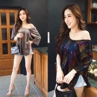 ราคา เสื้อกำมะหยี่ปาดไหล่วิ้งๆ (7215925431)