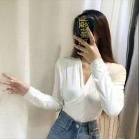 ราคา แขนยาวไขว้หน้าย่นเอว (2324857570)