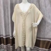 ราคา ฤดูร้อนสไตล์ใหม่ กระโปรงชายหาดมือโครเชต์ ทรงหลวมสำหรับวันหยุด สีครีมป้องกันแสงแดด (42479664264)