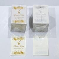 ราคา ของที่ระลึกงานแต่งงาน 100 ชิ้นขอบคุณการ์ดสีทองและสีเงิน (53401561011)