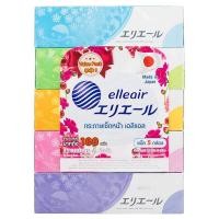 ราคา (แพ็ค 5) Elleair White 100% Pure Pulp Premim Soft เอลิแอล กระดาษเช็ดหน้า 180 แผ่น (3737676857)