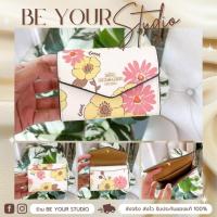 ราคา Coach รุ่น Flap Card Case ลายดอกไม้ อะไหล่ทอง (ของแท้ 100%) กระเป๋าใส่บัตรเครดิต ใส่เหรียญ ใส่ลิปสติก ส่งจากไทย (17395171671)