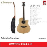 ราคา OVATION CS24-4-G กีตาร์โปร่งไฟฟ้า หลังเต่า โอเวชั่น พร้อมกระเป๋า (12517475955)