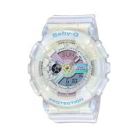 ราคา Casio Baby-G นาฬิกาข้อมือผู้หญิง สายเรซิ่น รุ่น BA-110PL-7A2- สีขาวใส (25082199418)