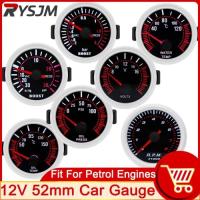 ราคา HD 52mm Turbo Boost Gauge -1-2 Bar Car Smoke Len Pointer Kit 1-30 PSI Water Temp Oil Pressure Gauge (47355648395)
