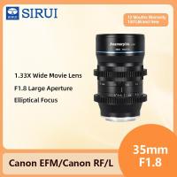 ราคา SIRUI 35 มม.F1.8 1.33x Anamorphic APS-C Cinema เลนส์สําหรับ Leica L M43 Sony E สําหรับ Canon R RF EOSM EF-M MFT (55658158060)