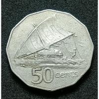 ราคา เหรียญเก่าฟิจิ 50 Cents 1981(187) (55008135383)