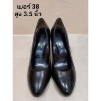 ราคา รองเท้าคัทชูสีดำมือสอง(38) (11018313622)