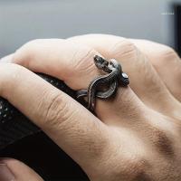 ราคา ซาน* ที่ไม่ซ้ํากันแหวนโลหะงูปรับเปิดออกแบบพรรคสวมแหวนเปิดแหวน (26586722582)