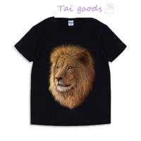 ราคา เสื้อยืดคอกลม พิมพ์ลายหัวสิงโต realism สไตล์โดดเด่น (40714973591)