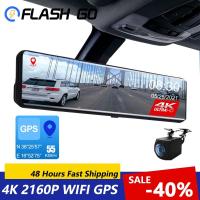 ราคา 4K Video 12 Inch Rear View Mirror Recorder Dash Cam WIFI GPS Track Car DVR Sony IMX415 Ultra HD 3840*2160P Camera for Ph (18749247305)