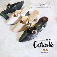 ราคา รองเท้าไซส์ใหญ่ สลิปเปอร์ 41-45 ส้น 2.5 นิ้ว ไซส์ใหญ่ Bigsize รุ่น Catwalk (27907161280)