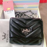 ราคา กระเป๋าสะพายข้างใบสั้นสีดำ แบรนด์proud (8957220818)