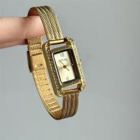 ราคา GoGoey Unique Golden Mesh Strap Watch Women Fashion Square Watch อินเทรนด์ (41726613784)