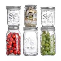 ราคา ข้อเสนอพิเศษ☃■┇Ball Mason Jar American Mason Jar แก้วข้าวโอ๊ตใสปิดผนึกสามารถมิลค์เชคปากกว้างน้ำผลไม้เครื่องดื่มถ้วย (22035133852)