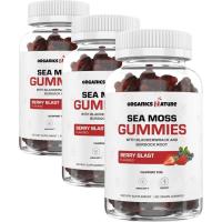 ราคา ORGANICS NATURE Irish Sea Moss Gummies สําหรับดีท็อกซ์ปอด, Thyroid, Strength Immune & Energy port, Seamoss Gummies สําหรับเด็กและผู้ใหญ่ - 60 Vegan Gummy Bears Berry Flavoured (Pack o (49408526124)