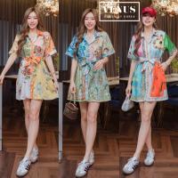 ราคา Floral GP Short Sleeve Mini Dress Shirt (41105334862)