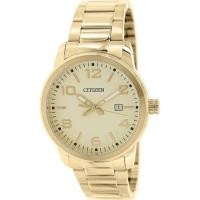 ราคา CITIZEN Quartz Watch รุ่น BI1022-51P นาฬิกาข้อมือผู้ชายสายสแตนเลสสตีลเรือนทอง (578547112)