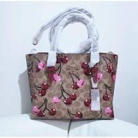 ราคา Coach Mollie Tote 25 In Signature​ Canvas​ With​ Cherry​ Print​/CZ772 (26383167028)