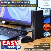 ราคา คอมพิวเตอร์มินิ Dell Optiplex 7070 mini - Core i7-9700T MAX 4.3GHz [Gen9] SSD M.2 NVMe ต่อ WIFI+บลูธูท เคสเล็ก แรงๆ (23159917242)