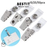 ราคา BESTIT คลิปหนีบบัตรเหล็ก หนีบแน่นไม่หลุด - ใช้กับบัตรเจาะทั่วไปได้ - สายคล้องใส - แพ็ค 10/20/50 ชิ้น (47654768220)