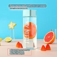 ราคา MY BOTTLE ขวดน้ําพลาสติกใสทรงสี่เหลี่ยม (42713513987)