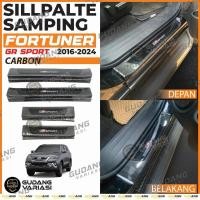 ราคา All New Fortuner Gr Sport แผ่นธรณีประตูคาร์บอนและสีดํา 2016-2025 Up (54906469716)