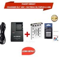 ราคา PAKET HEMAT CHARGER OLYMPUS LI40C + BATERAI OLYMPUS LI 42B (52457182710)