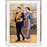 ราคา ภาพพิมพ์บนผ้าแคนวาส พร้อมกรอบรูปสีขาว /กรอบรูปลายไม้สวยๆ (28955376483)
