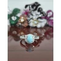ราคา แหวนเงินเทอร์คอยส์แท้ 925 Silver Ring Natural Turquoise 925 น้ำหนักโดยประมาณ 3.85 กรัม (49650934311)