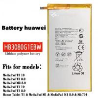 ราคา hb3080g1ebw battery huawei mediapad t1 t3 m2 แบตเตอรี่ hb3080g1ebw (23541011250)
