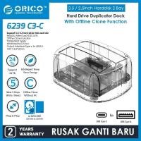 ราคา ORICO HDD Docking 2 Bay 2.5 / 3.5inch Type-C Transparent - 6239C3-C (45254920399)