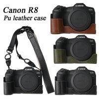 ราคา หนัง PU Canon EOS R8 กระเป๋ากล้องครึ่งสําหรับ Canon EOS R8 (54205949273)