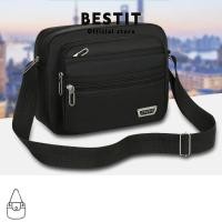 ราคา BESTIT กระเป๋าสะพาย, สีดําสีน้ําตาลสีฟ้าสีเขียวสี่เหลี่ยมผืนผ้าผู้ชายกระเป๋าสะพายข้าง, ไนลอน Boy Messenger กระเป๋าเดินทาง (48707421086)