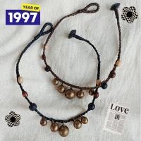 ราคา กำไลลูกปัดไม้ ข้อเท้าใส่กระดิ่งทองเหลือง (24453888111)