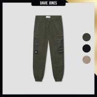 ราคา DAVIE JONES [BE FEARLESS] กางเกงจ็อกเกอร์ผู้ชาย Slim Fit Joggers สีเขียว ดำ กากี GP0019 (26989290192)