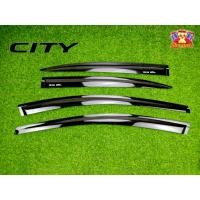 ราคา [ E-TAX ] คิ้วกันสาด กันสาดประตู Honda City 2014 ดำเข้มสกรีน ( AO ) (4962420818)