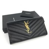 ราคา ysl wallet flap black ghw (4368844365)