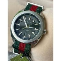 ราคา GUCCI GG2570 Blue Dial 40 mm Green and Red Nylon Watch YA14230 (27034303839)
