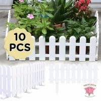 ราคา รั้วพลาสติก (10ชิ้น) มี3ขนาด ใช้ตกแต่งสวน ตั้งบนพื้นได้ ปักลงดินได้ (50306421305)