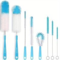 ราคา Set of 8 Bottle Cleaning Brushes - Long-Handled Cleaner for Beer Bottles, Thermoses,Sports Bottles, And Kettle Straw (57158703867)