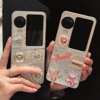 ราคา LUKEN เคสโทรศัพท์สําหรับ Samsung Galaxy Z Flip 7 6 5 4 3 OPPO ค้นหา N2 N3 พลิกสุนัขสีชมพูน่ารัก 3D Love Heart Girl ฝาหลังพร้อมโซ่สําหรับ Flip3 Flip4 Flip5 Flip6 Flip7 N2Flip N3 (43755363040)
