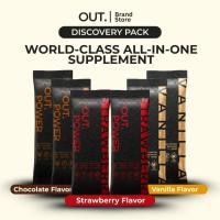 ราคา Out.Power อาหารเสริมโปรตีนจากข้าว ครีเอทีน BCAAs All-in-One รวม 20+ ส่วนผสม รวม 3 รสชาติแพ็คคู่ (47554752077)