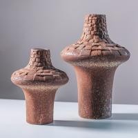 ราคา Lemeng Shun แจกันเซรามิก Zen เครื่องปั้นดินเผาหม้อสโตนแวร์เครื่องประดับ B & B โรงแรมดอกไม้แห้งของขวัญวันหยุดที่เรียบง่าย (46008505196)